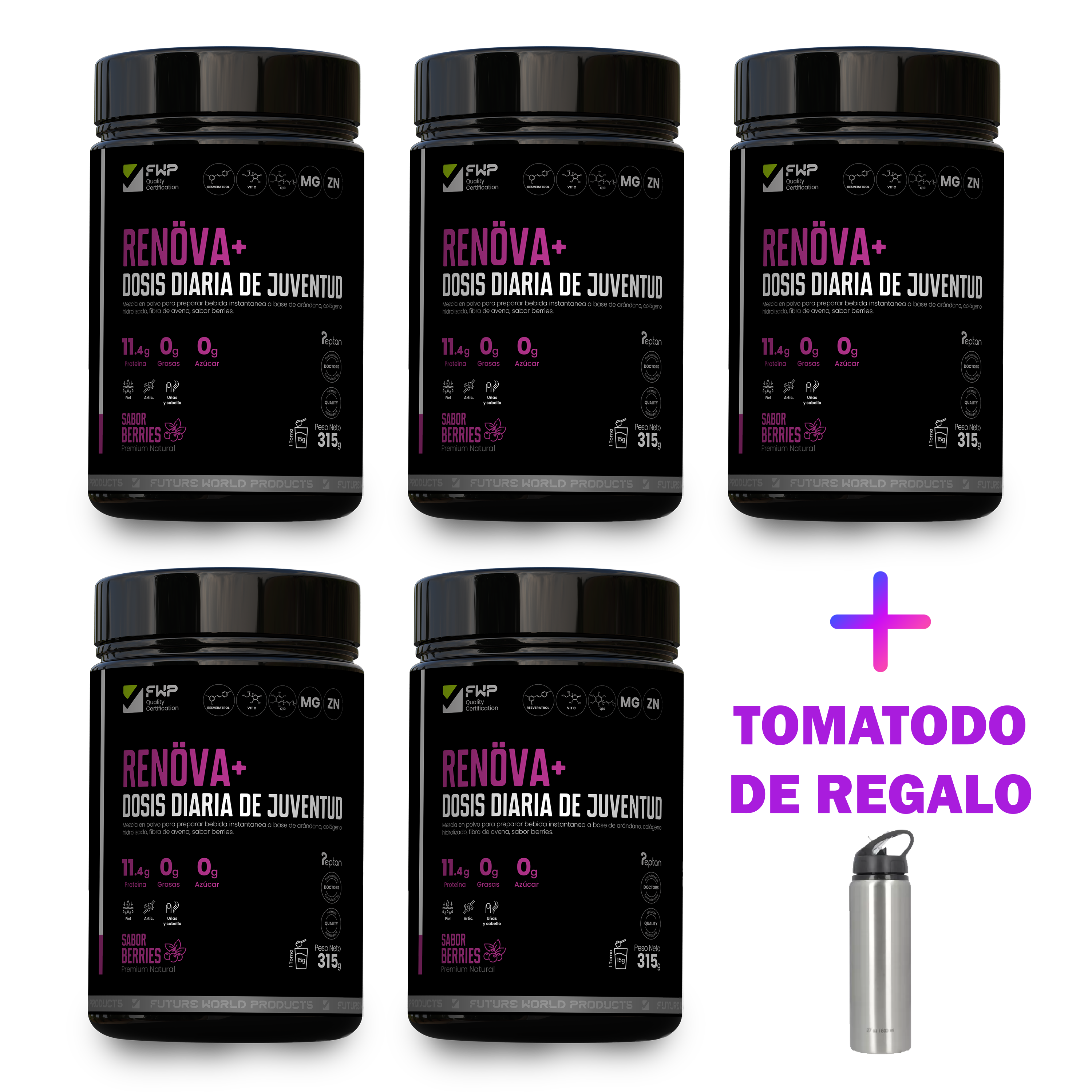 RENOVA+ 315g - Promo 5 unidades + Tomatodo de regalo